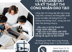 GIÁM SÁT VÀ KỸ THUẬT THI CÔNG NHẬN ĐÀO TẠO