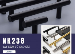 Tay nắm cửa tủ thanh tròn cao cấp NK238 | Zalo 0901 196 552