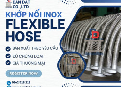 Khớp nối mềm inox nối bích chống rung, khớp nối mềm inox nối ren, ống mềm inox chịu nhiệt