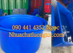 Thùng nhựa chữ nhật 1800 lít, sản xuất thùng nhựa vuông 1700 lít, thùng nhựa vuông 1250 lít đựng vật tư