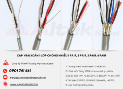 Cáp Vặn Xoắn Chống Nhiễu Altek Kabel 1 pair, 2 pair, 3 pair, 4 pair