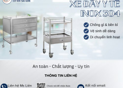 Xe đẩy y tế inox 304