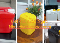 Cung cấp can nhựa 500ml vàng, can nhựa 1 lít đựng kiềm, can nhựa 2 lít đựng phân bón, can nhựa 5 lít đựng axit