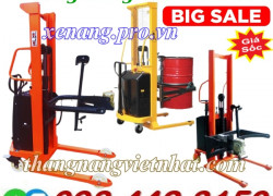 Xe nâng quay đổ phuy điện 500kg nâng cao 1.6 mét