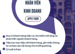 TUYỂN NHÂN VIÊN KINH DOANH KHU VỰC LINH ĐÀM, THANH TRÌ