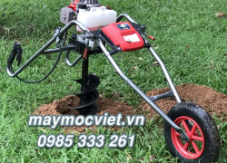 Máy khoan đất có bánh xe tay đẩy siêu tiện dụng