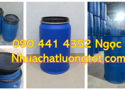 Thùng phuy nhựa 220 lít làm bè, thùng phuy nhựa 120 lít trồng rau sạch, thùng nhựa 100 lít đựng dung môi