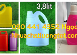 Can nhựa 5 lít đựng nước giặt, bình nhựa 3.8 lít đựng nước xả, can nhựa 2 lít vòi ấn đựng nước rửa chén