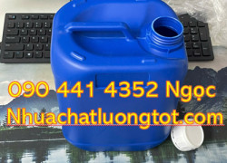 Can vuông 5 lít xanh, can nhựa 2 lít đựng thuốc trừ sâu, bình nhựa 1 lít đựng hoá chất, can nhựa 500ml tròn