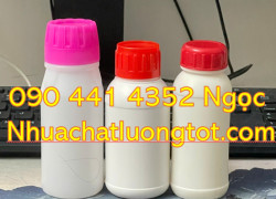 Vỏ chai nhựa 1 lít vuông, chai đựng 500ml dầu, chai nhựa 250ml đựng hoá chất, chai nhựa 100ml đựng nhớt