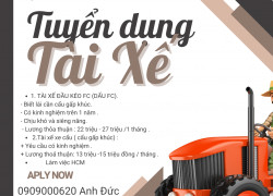 CÔNG TY BA SƠN CẦN TUYỂN: Tài xế xe đầu kéo FC và xe cẩu