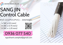 Cáp điều khiển Sangjin 30C x 0.5 MM2 - không lưới chống nhiễu RVV