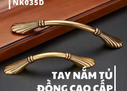 Tay nắm tủ đồng tân cổ điển NK035D | Zalo 0901 196 552