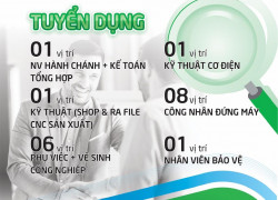 CTY S-GREEN thi công nội ngoại thất cần tuyển gấp kế toán & LĐPT