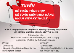 Tuyển kế toán và nhân viên kỹ thuật