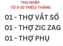 XƯỞNG ĐỒ LÓT NỮ tại Thủ Đức tuyển thợ phụ, ziczac & vắt sổ