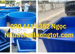 Thùng nhựa chữ nhật 500L, thùng nhựa vuông 700L đựng nước sạch, thùng nhựa vuông 1000L đựng rau củ quả