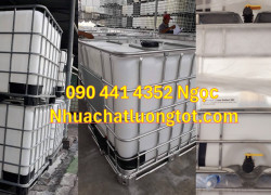 Bán bồn nhựa cũ 1000 lít giá rẻ, thanh lý tank nhựa ibc 1000L bền, chất lượng, giá rẻ