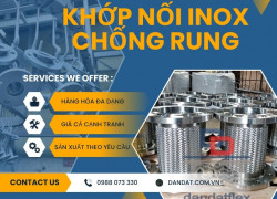 Khớp nối ren bọc PJ, khớp nối mềm khí hóa lỏng, khớp nối mềm cho máy nén khí, khớp nối inox chịu nhiệt