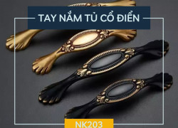 Tay nắm tủ bếp kiểu cổ điển NK203 | Zalo 0901 196 552