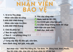 THÔNG BÁO TUYỂN DỤNG NHÂN VIÊN BẢO VỆ