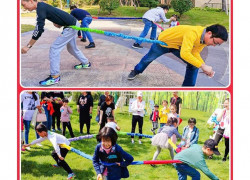 Dây thun chơi : ĐÔNG – TÂY – NAM – BẮC  Dây thun chơi vận động  Cho thuê dây thun dài chơi trò chơi team building …