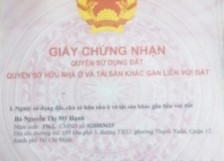 NỀN NHÀ MẶT TIỀN ĐƯỜNG THẠNH XUÂN 62, Q.12, HCM - 76M2, 1,.8 TỶ -