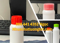 Bán chai nhựa 1 lít vuông màu vàng, chai nhựa 500ml đựng hóa chất y tế, chai lọ 250ml đựng thuốc diệt sâu bọ