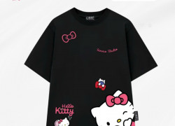 ÁO PHỒNG HỒNG IN HELLO KITTY