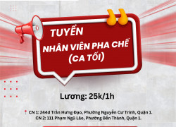 LEO COFFEE AND TEA Tuyển Nhân viên pha chế (Ca tối)