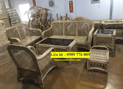 Sofa mây tre đan, bàn ghế sofa mây tre đẹp