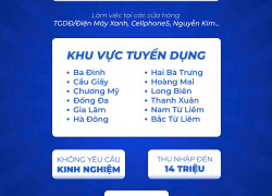 TUYỂN NHÂN VIÊN TRƯNG BÀY SẢN PHẨM ĐIỆN THOẠI THÔNG MINH