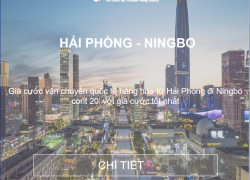 Giá Cước Vận Tải Biển Từ Hải Phòng Đi Ningbo, Trung Quốc