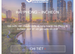 Giá cước vận tải biển hàng hóa từ Hải Phòng đi Hàn Quốc