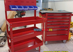 Xe đẩy 3 ngăn – Bảng treo khay nhựa KT: 738×570