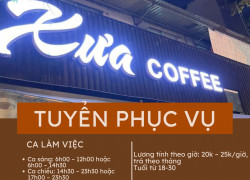 TUYỂN DỤNG NHÂN VIÊN PHỤC VỤ QUÁN CAFE
