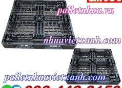 Pallet nhựa 1100x1000x125mm màu đen hàng mới