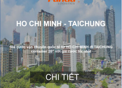 Giá cước vận chuyển hàng hóa Từ Hồ Chí Minh đến Taichung, Đài Loan