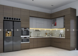 Tủ bếp MDF thiết kế hiện đại