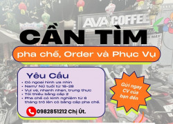 Ava Coffee Quận 7 cần tuyển  pha chế,  Order và  Phục Vụ