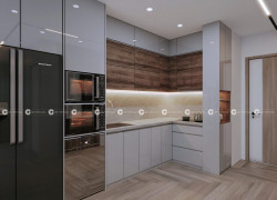 Tủ Bếp Gỗ Công Nghiệp MDF Lõi Xanh Cao Cấp