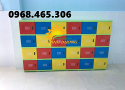 Tủ nhựa đựng cặp balo mầm non, tủ cặp nhựa mầm non
