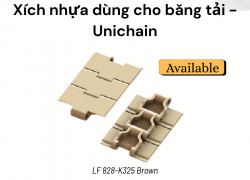 Xích nhựa dùng cho băng tải. Hãng Unichain. Loại uni828 K325