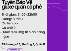 Cần nam giữ xe quán cafe quận 11