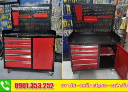 Tủ dụng cụ 6 ngăn màu đỏ đen
