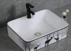 Lavabo Đặt Bàn Vuông Hươu MTLA-08H