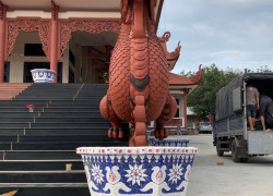 Chuyên các loại chậu hoa đắp mảnh sành sứ , khảm miểng