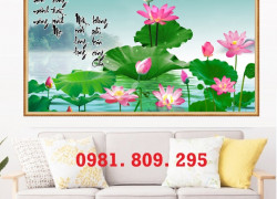 Tranh gạch men, gạch ốp tường hoa sen sứ ngọc