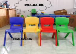 Ghế nhựa mầm non nhập khẩu nhiều màu, ghế nhựa đúc mầm non