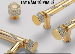 Tay nắm tủ phối đá pha lê cao cấp NK440 | Zalo 0901 196 552